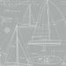 NextWall Peel &amp; Stick Yacht Club Gray Wallpaper thumbnail image 1 of 3