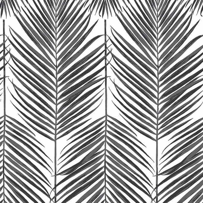 NextWall Peel &amp; Stick Paradise Palm Ebony Wallpaper image 1 of 4