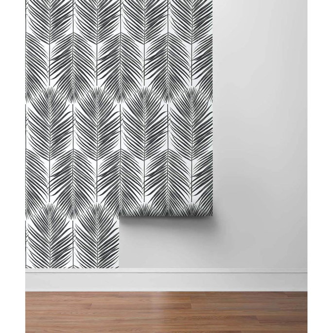 NextWall Peel &amp; Stick Paradise Palm Ebony Wallpaper image 4 of 4