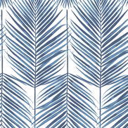 NextWall Peel & Stick Paradise Palm Coastal Blue Wallpaper