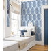 NextWall Peel &amp; Stick Paradise Palm Coastal Blue Wallpaper thumbnail image 2 of 3
