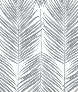 NextWall Peel & Stick Paradise Palm Daydream Gray Wallpaper