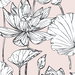 NextWall Peel & Stick Lotus Floral Blush & Ebony Wallpaper