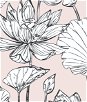 NextWall Peel & Stick Lotus Floral Blush & Ebony Wallpaper