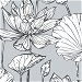 NextWall Peel &amp; Stick Lotus Floral Gray &amp; Ebony Wallpaper thumbnail image 1 of 4