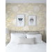 NextWall Peel &amp; Stick Lotus Floral Metallic Gold &amp; Gray Wallpaper thumbnail image 4 of 5