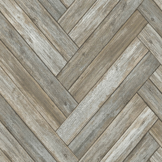NextWall Peel &amp; Stick Chevron Wood Taupe &amp; Beige Wallpaper image 1 of 3