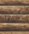 NextWall Peel & Stick Log Cabin Walnut Wallpaper
