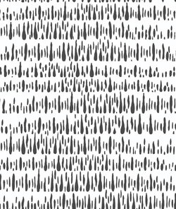 NextWall Peel & Stick Brush Marks Black & White Wallpaper