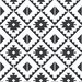 NextWall Peel & Stick Southwest Tile Black & White Wallpaper
