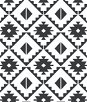 NextWall Peel & Stick Southwest Tile Black & White Wallpaper