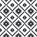 NextWall Peel &amp; Stick Southwest Tile Black &amp; White Wallpaper thumbnail image 1 of 4