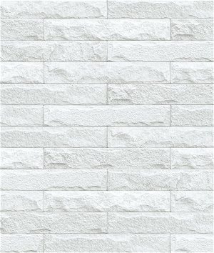 NextWall Peel & Stick Limestone Brick Eggshell & Gray Wallpaper