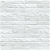 NextWall Peel & Stick Limestone Brick Eggshell & Gray Wallpaper - Image 1