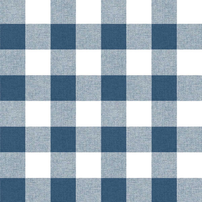 NextWall Peel &amp; Stick Picnic Plaid Navy &amp; White Wallpaper image 1 of 5