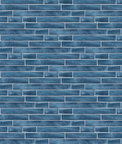 NextWall Peel & Stick Brushed Metal Tile Denim Blue Wallpaper