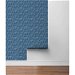 NextWall Peel &amp; Stick Brushed Metal Tile Denim Blue Wallpaper thumbnail image 5 of 5