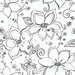 NextWall Peel & Stick Linework Floral Black & White Wallpaper