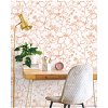 NextWall Peel & Stick Linework Floral Orange & White Wallpaper - Image 4