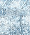NextWall Peel & Stick Patchwork Blue & Eggshell Wallpaper