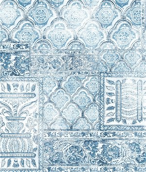 NextWall Peel & Stick Patchwork Blue & Eggshell Wallpaper