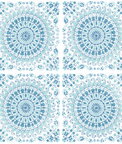 NextWall Peel & Stick Mandala Teal & Blue Wallpaper