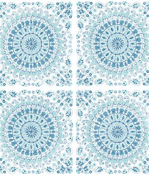 NextWall Peel & Stick Mandala Teal & Blue Wallpaper