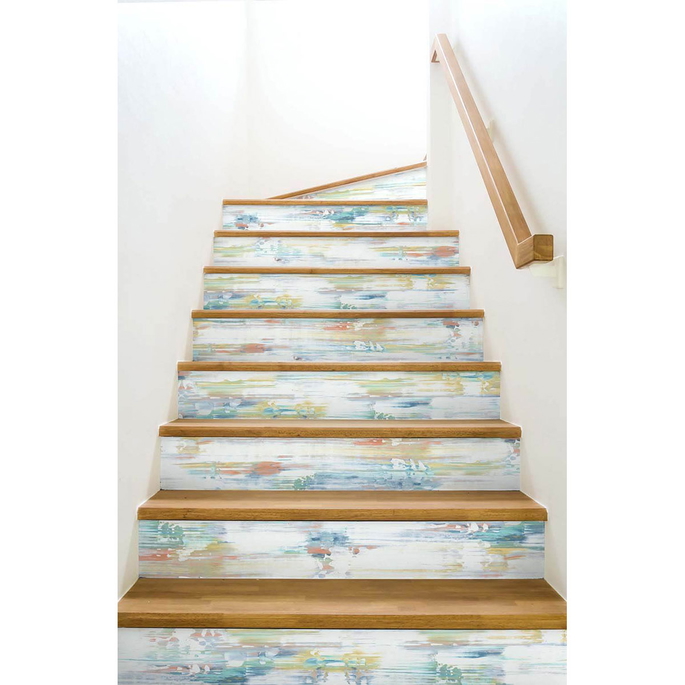 NextWall Peel &amp; Stick Brushed Stripe Multicolored Wallpaper image 5 of 5