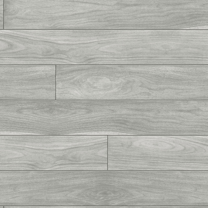 NextWall Peel &amp; Stick Teak Planks Gray Wallpaper image 1 of 5