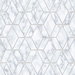 NextWall Peel & Stick Marble Tile Gray & Metallic Silver Wallpaper