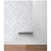 NextWall Peel &amp; Stick Marble Tile Gray &amp; Metallic Silver Wallpaper thumbnail image 5 of 5