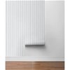 NextWall Peel & Stick Beadboard Off-White & Pearl Gray Wallpaper - Image 5