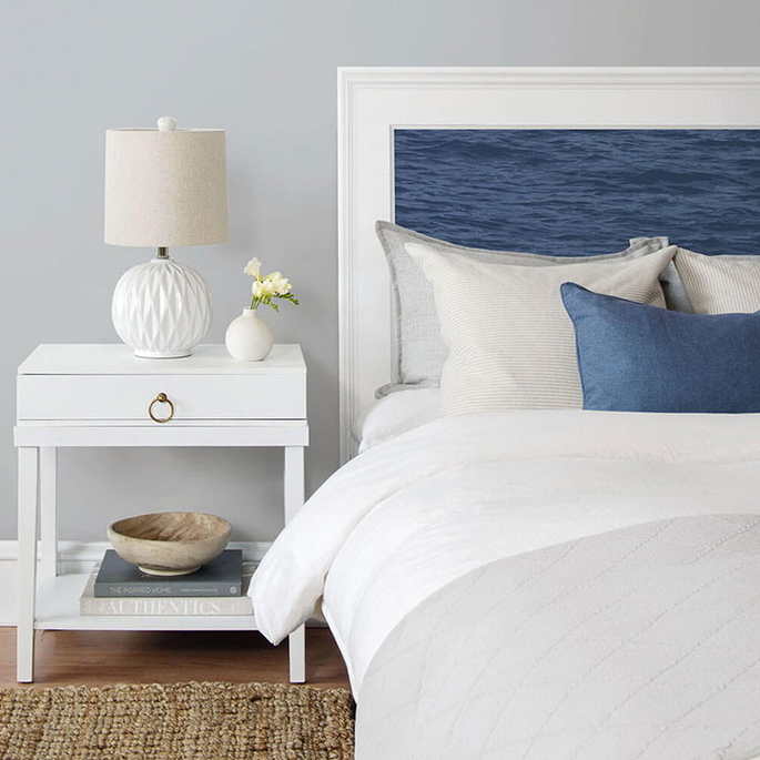NextWall Peel &amp; Stick Serene Sea Denim Blue Wallpaper image 5 of 5