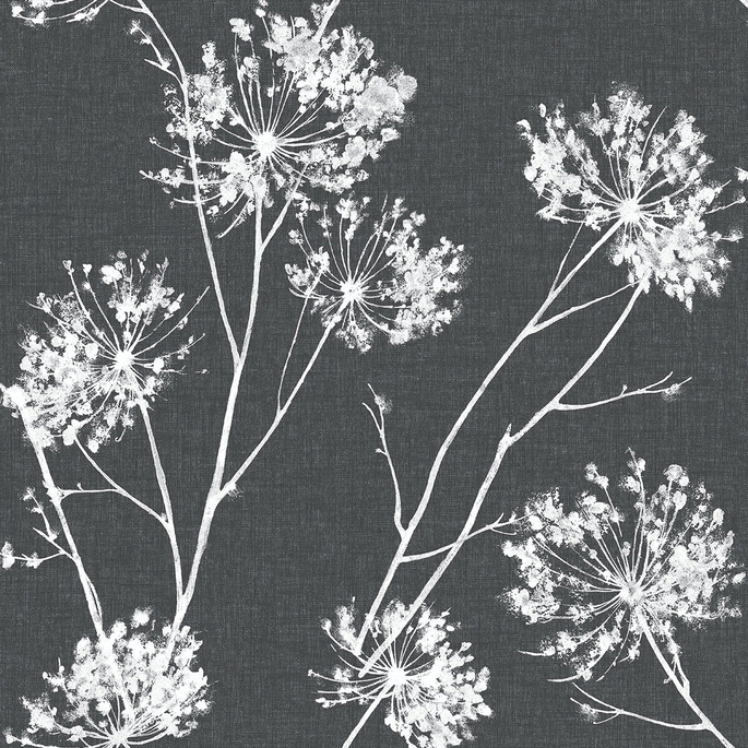 NextWall Peel &amp; Stick One O'Clocks Charcoal Wallpaper image 1 of 5