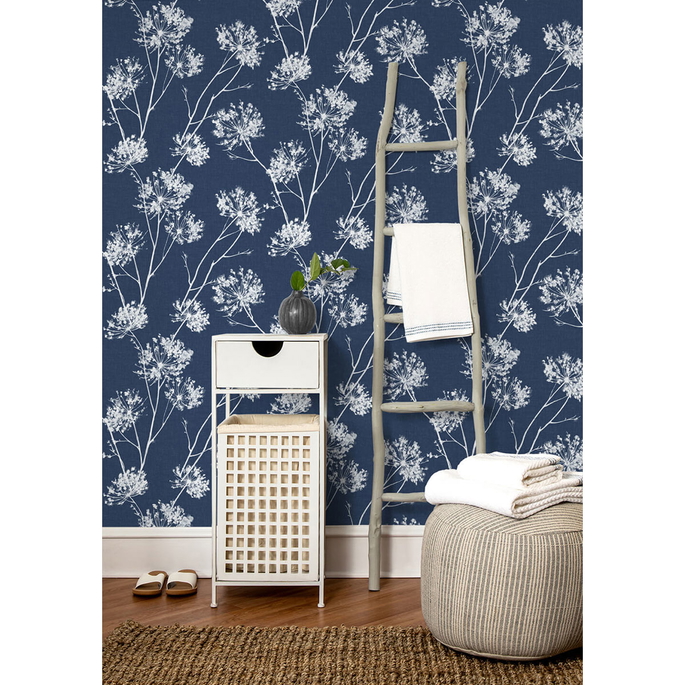 NextWall Peel &amp; Stick One O'Clocks Denim Blue Wallpaper image 5 of 5