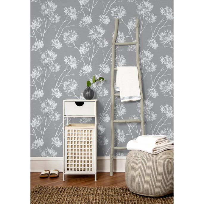 NextWall Peel &amp; Stick One O'Clocks Cove Gray Wallpaper image 5 of 5