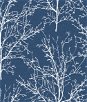 NextWall Peel & Stick Tree Branches Coastal Blue Wallpaper