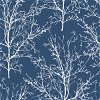 NextWall Peel & Stick Tree Branches Coastal Blue Wallpaper - Image 1