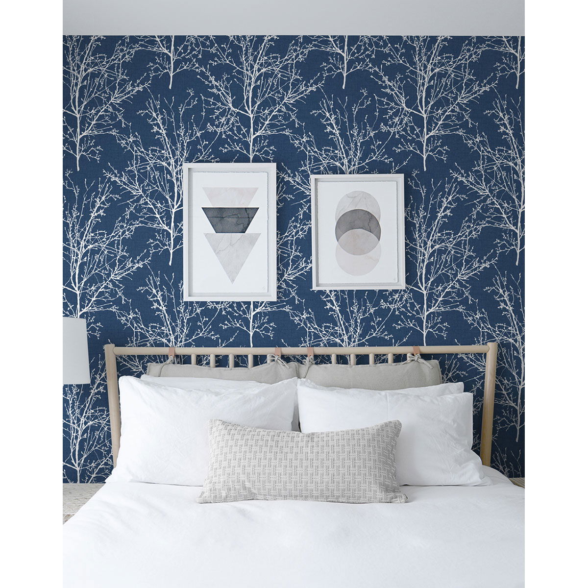 NextWall Peel & Stick Tree Branches Coastal Blue Wallpaper ...