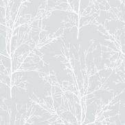 NextWall Peel & Stick Tree Branches Daydream Gray Wallpaper