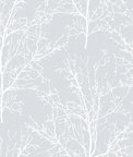 NextWall Peel & Stick Tree Branches Daydream Gray Wallpaper