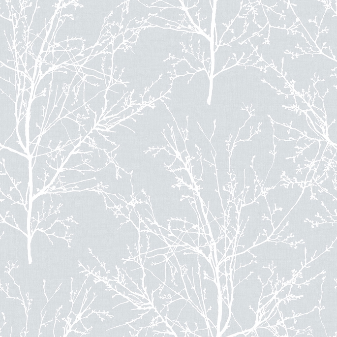 NextWall Peel &amp; Stick Tree Branches Daydream Gray Wallpaper image 1 of 5