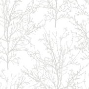 NextWall Peel & Stick Tree Branches Pearl Gray Wallpaper
