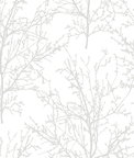 NextWall Peel & Stick Tree Branches Pearl Gray Wallpaper