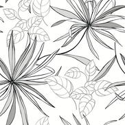 NextWall Peel & Stick Spider Plants Grayscale Wallpaper