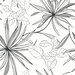 NextWall Peel & Stick Spider Plants Grayscale Wallpaper