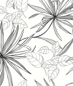 NextWall Peel & Stick Spider Plants Grayscale Wallpaper