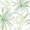 NextWall Peel & Stick Spider Plants Green Wallpaper - Image 1