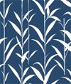 NextWall Peel & Stick Bamboo Leaves Navy Blue Wallpaper