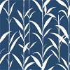 NextWall Peel & Stick Bamboo Leaves Navy Blue Wallpaper - Image 1